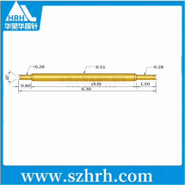 0.51-UU-6.3L ，華榮華雙頭測試探針廠家