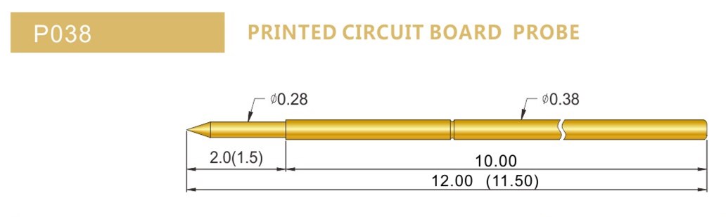 PA038探針尺寸，華榮華探針廠家